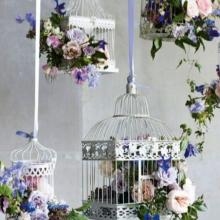 Cage à Oiseaux Suspendue Fleuri